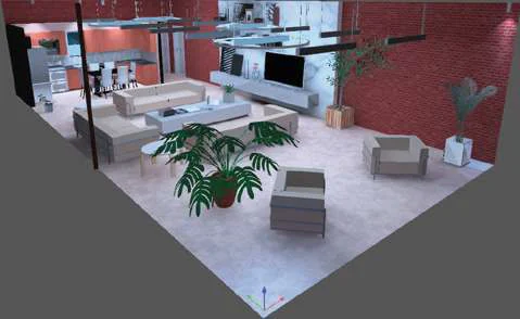 Vivienda DIALux — Isometría social
